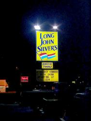 Glare from lights on Long John Silvers