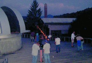 Students setting up for lab