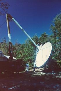 GRM-SMART radio telescope being installed