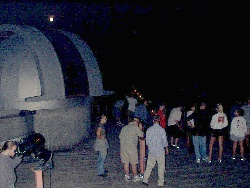 Students on the rooftop deck